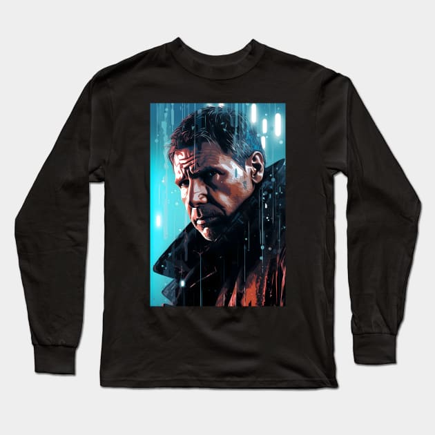 Rick Deckard - Blade Runner Long Sleeve T-Shirt by NeonOverdrive